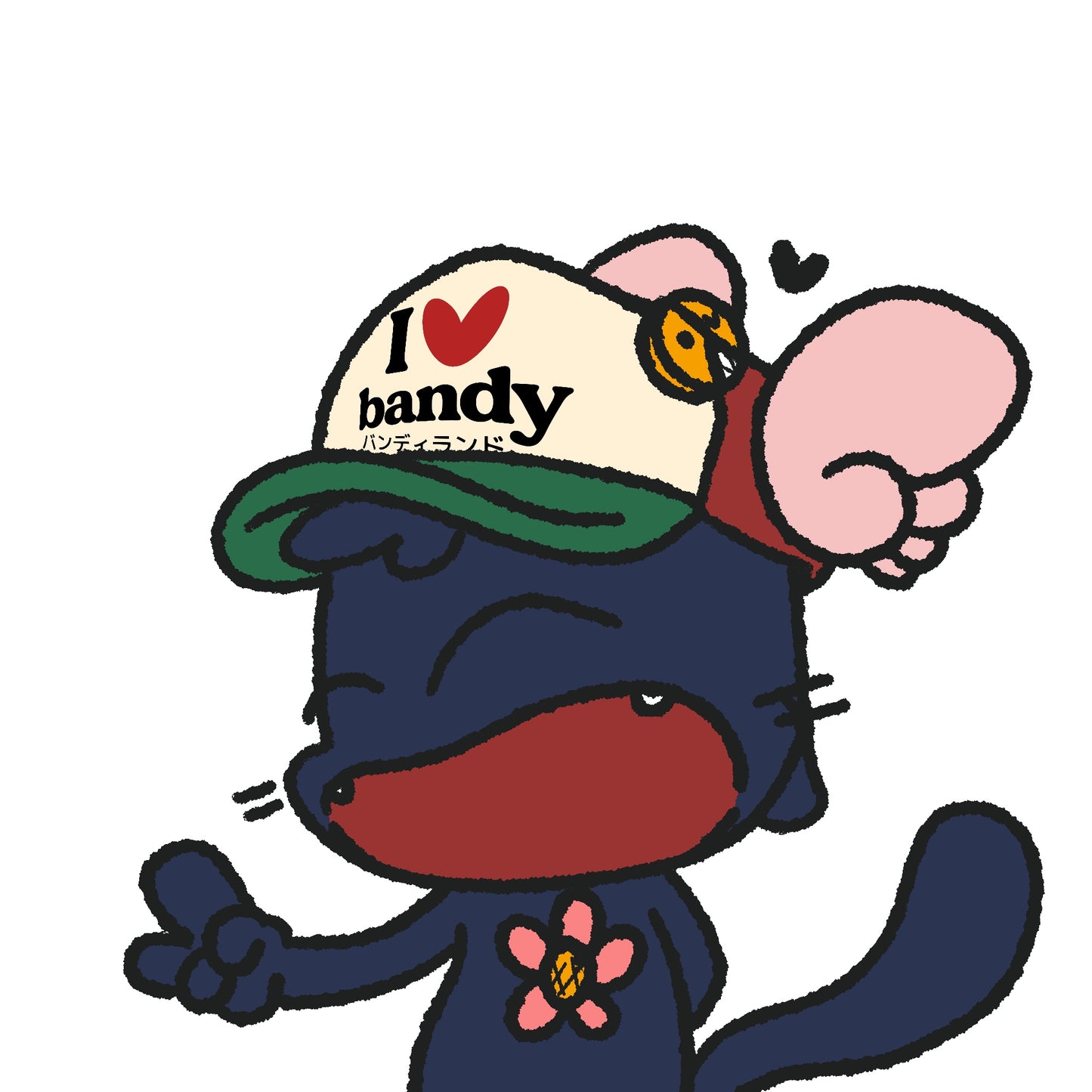 RARIE'S NOVELTY HAT: "I <3 BANDY"